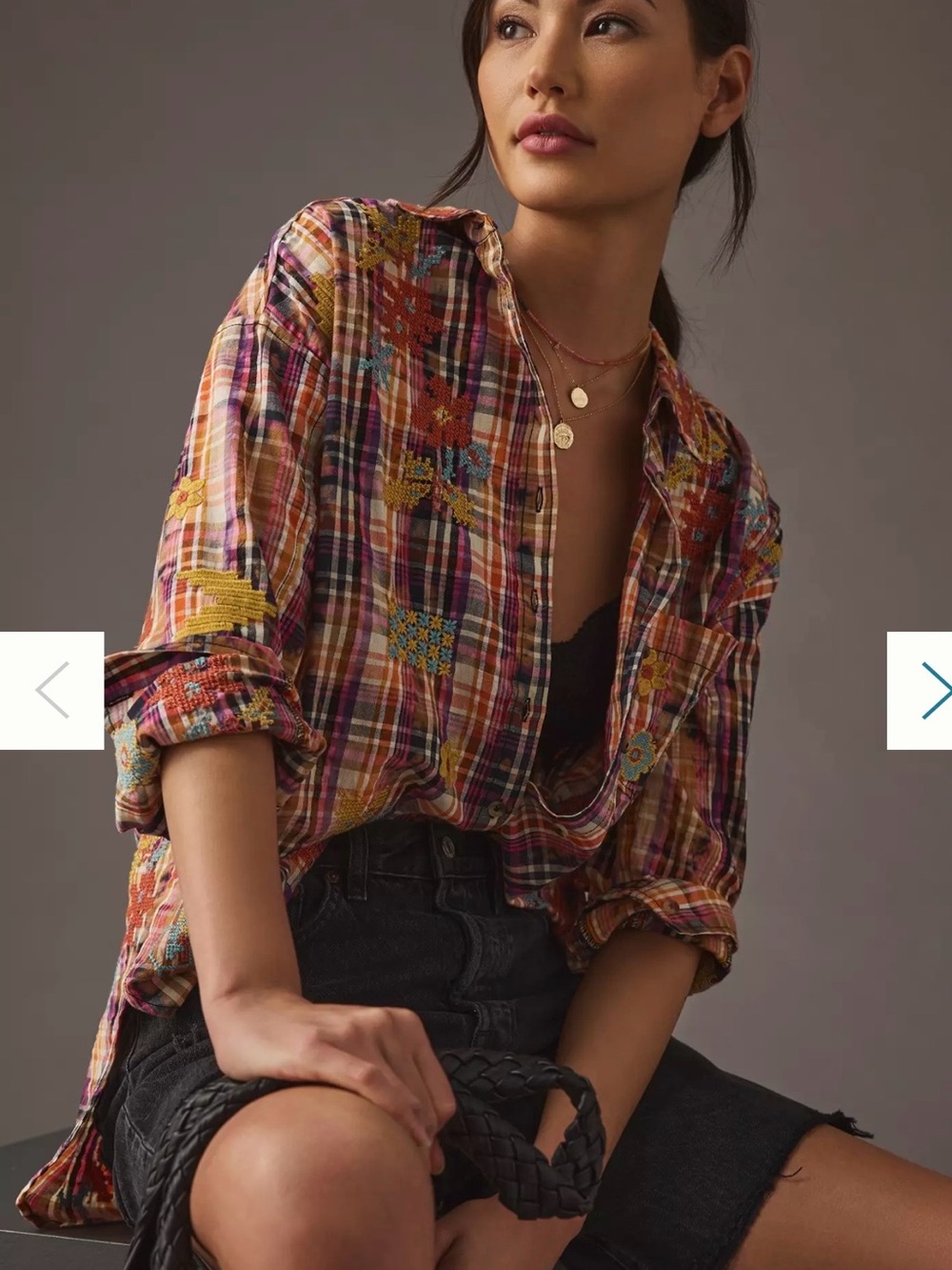 Size Large. Anthropologie Pilcro Plaid Crafted Buttondown. EUC - Picture 9 of 9